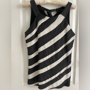 White House Black Market black and white halter